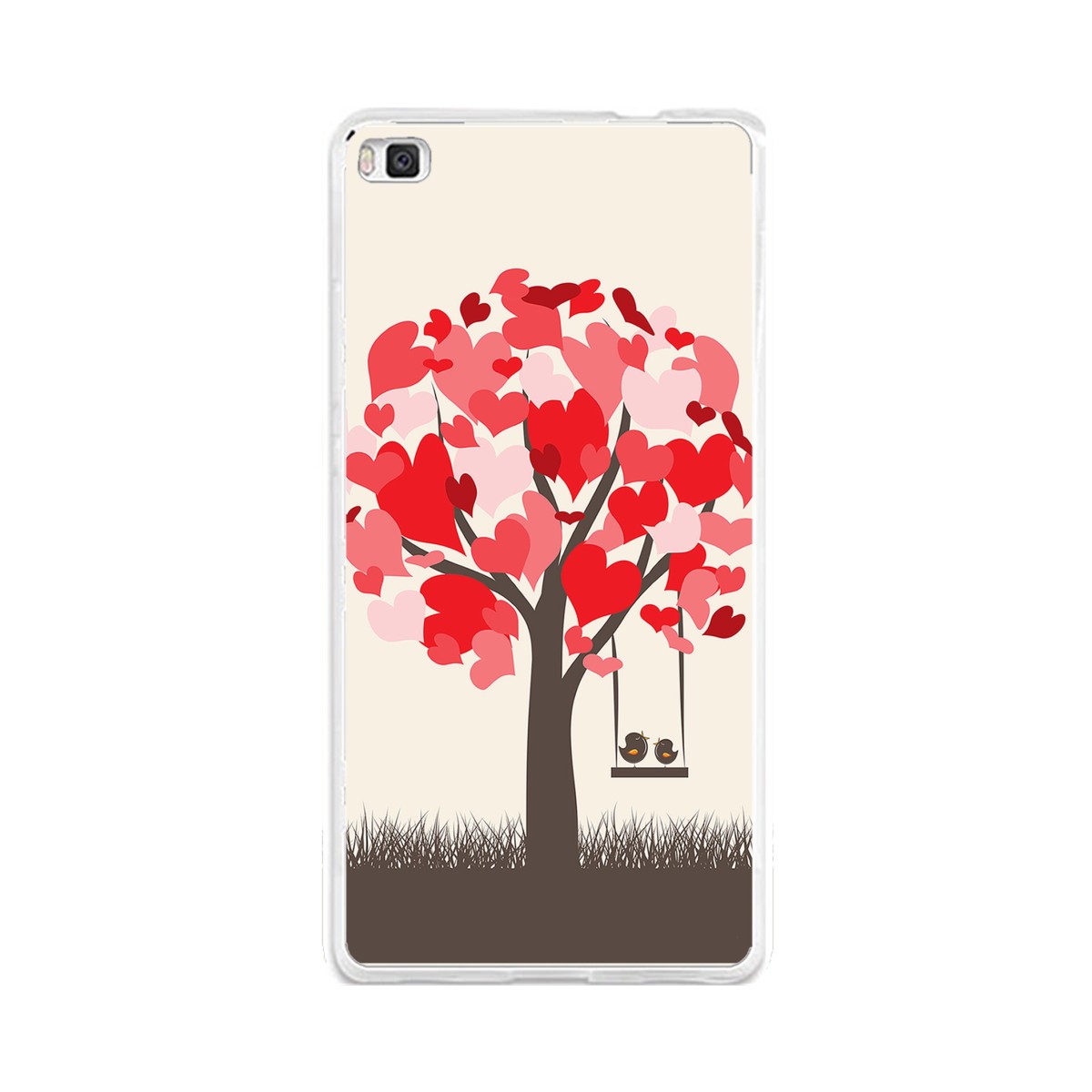 Funda Gel Tpu para Huawei P8 Lite Diseño Pajaritos Dibujos