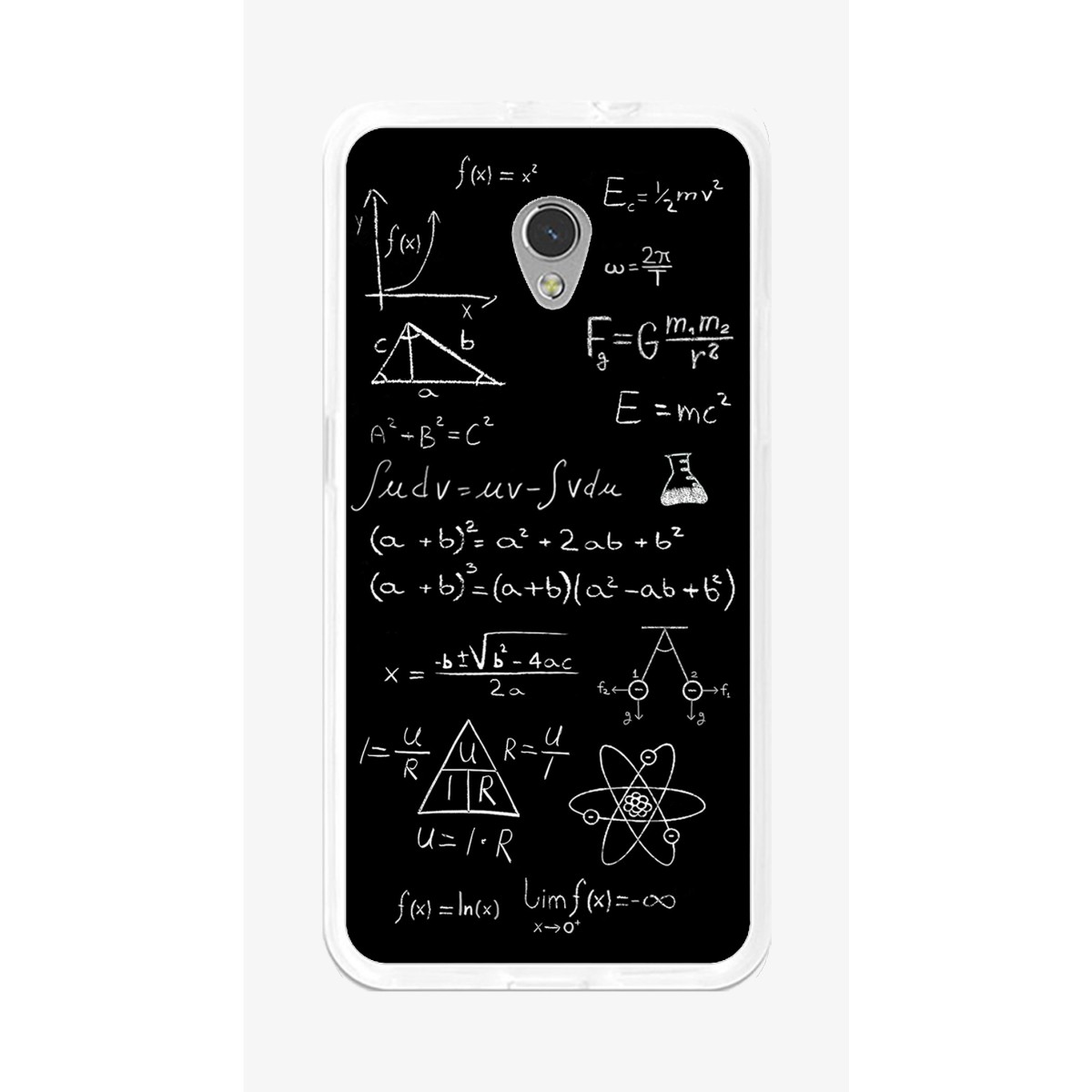Funda Gel Tpu para Zte Blade V7 Diseño Formulas Dibujos