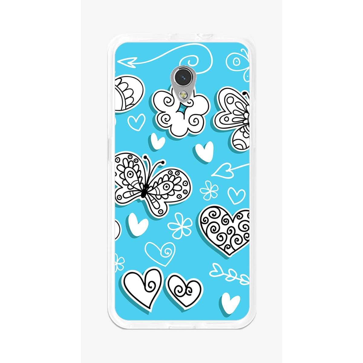 Funda Gel Tpu para Zte Blade V7 Diseño Mariposas Dibujos