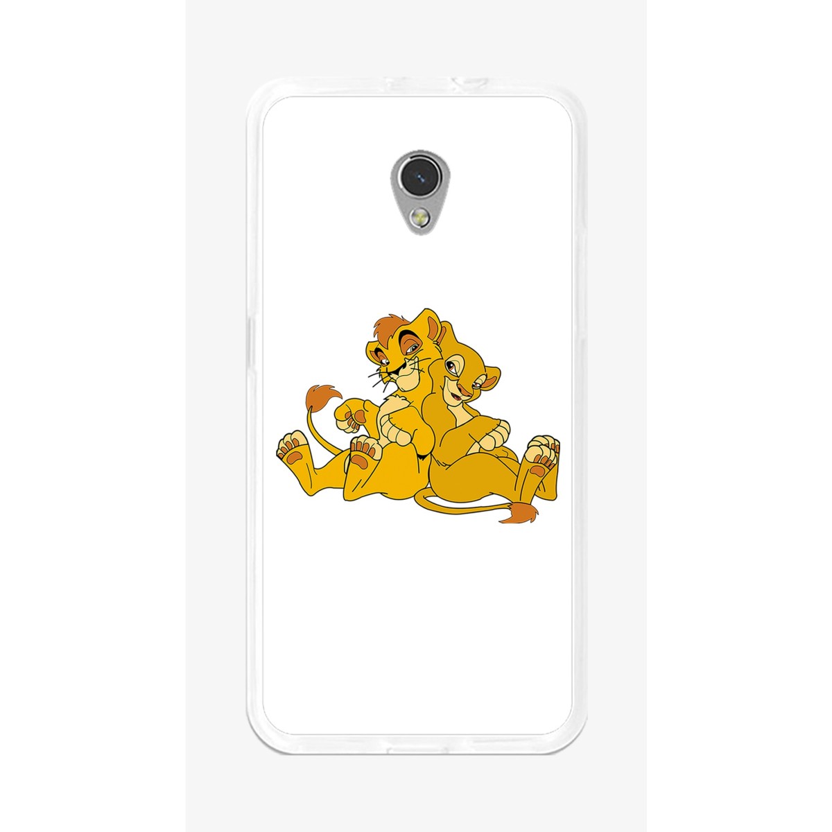 Funda Gel Tpu para Zte Blade V7 Diseño Leones Dibujos