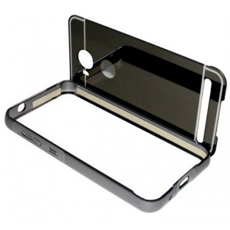 Funda Bumper Gris Aluminio + Tapa Trasera para Huawei Y3 II