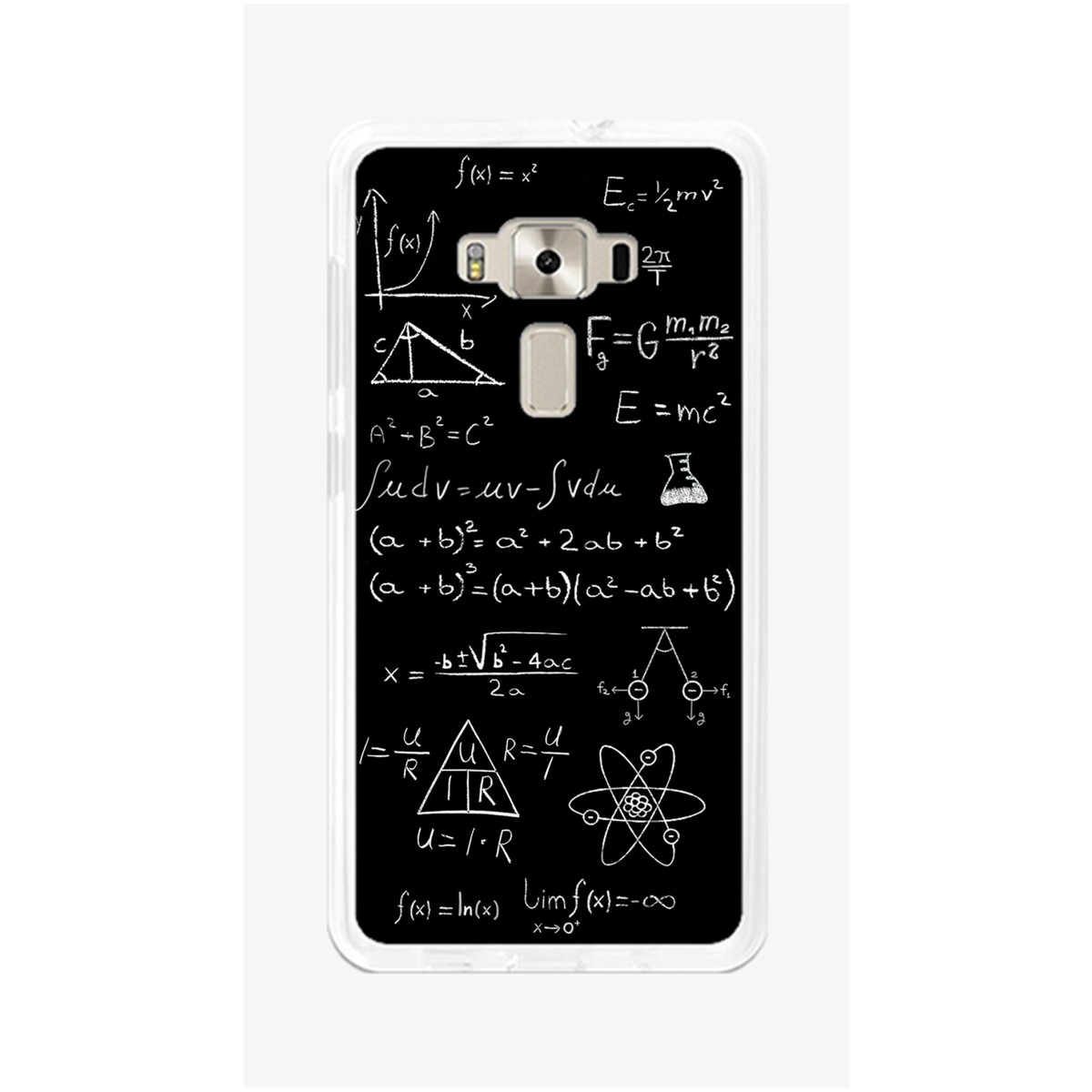 Funda Gel Tpu para Asus Zenfone 3 5.5" Ze552Kl Diseño Formulas Dibujos