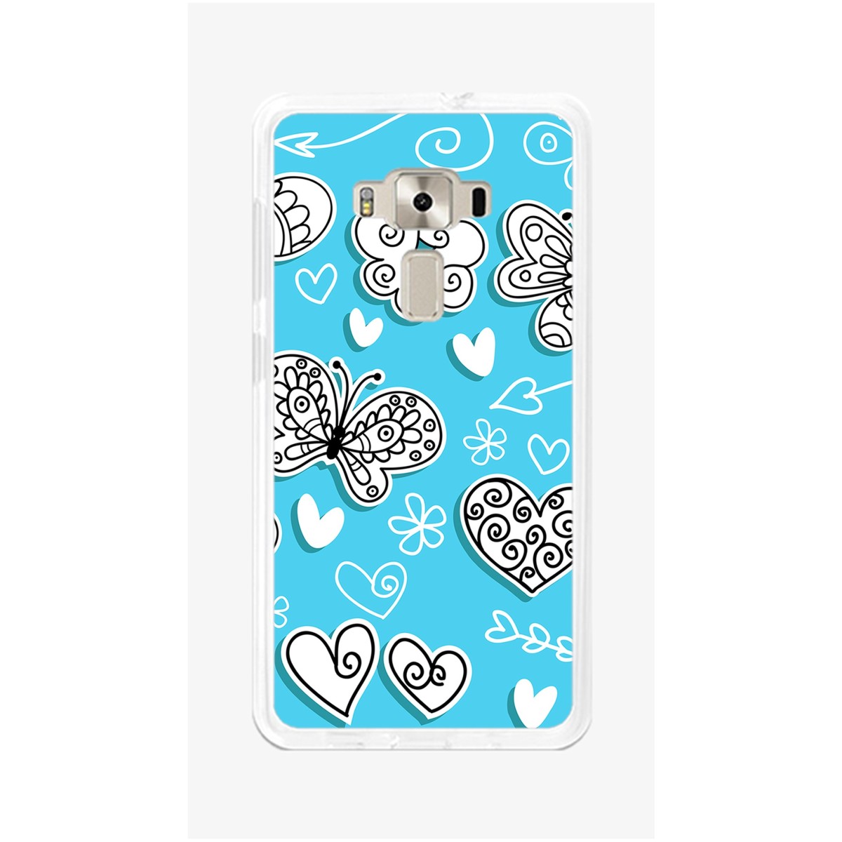 Funda Gel Tpu para Asus Zenfone 3 5.5" Ze552Kl Diseño Mariposas Dibujos