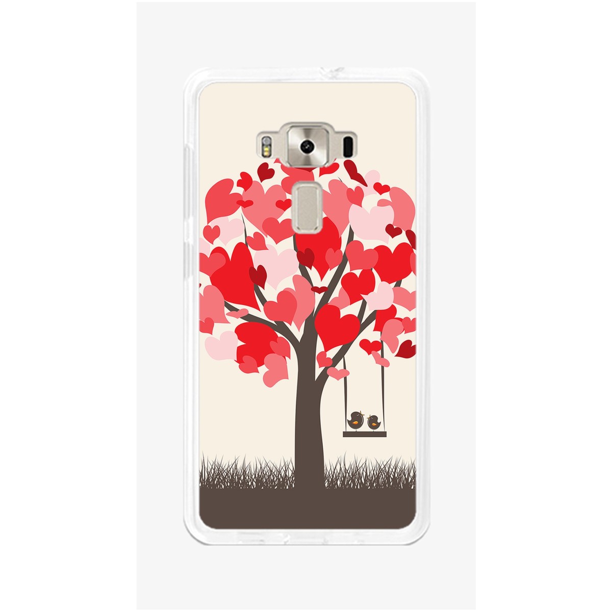 Funda Gel Tpu para Asus Zenfone 3 5.5" Ze552Kl Diseño Pajaritos Dibujos