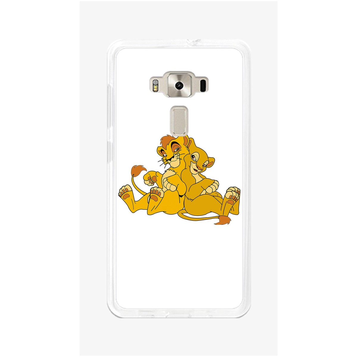 Funda Gel Tpu para Asus Zenfone 3 5.5" Ze552Kl Diseño Leones Dibujos