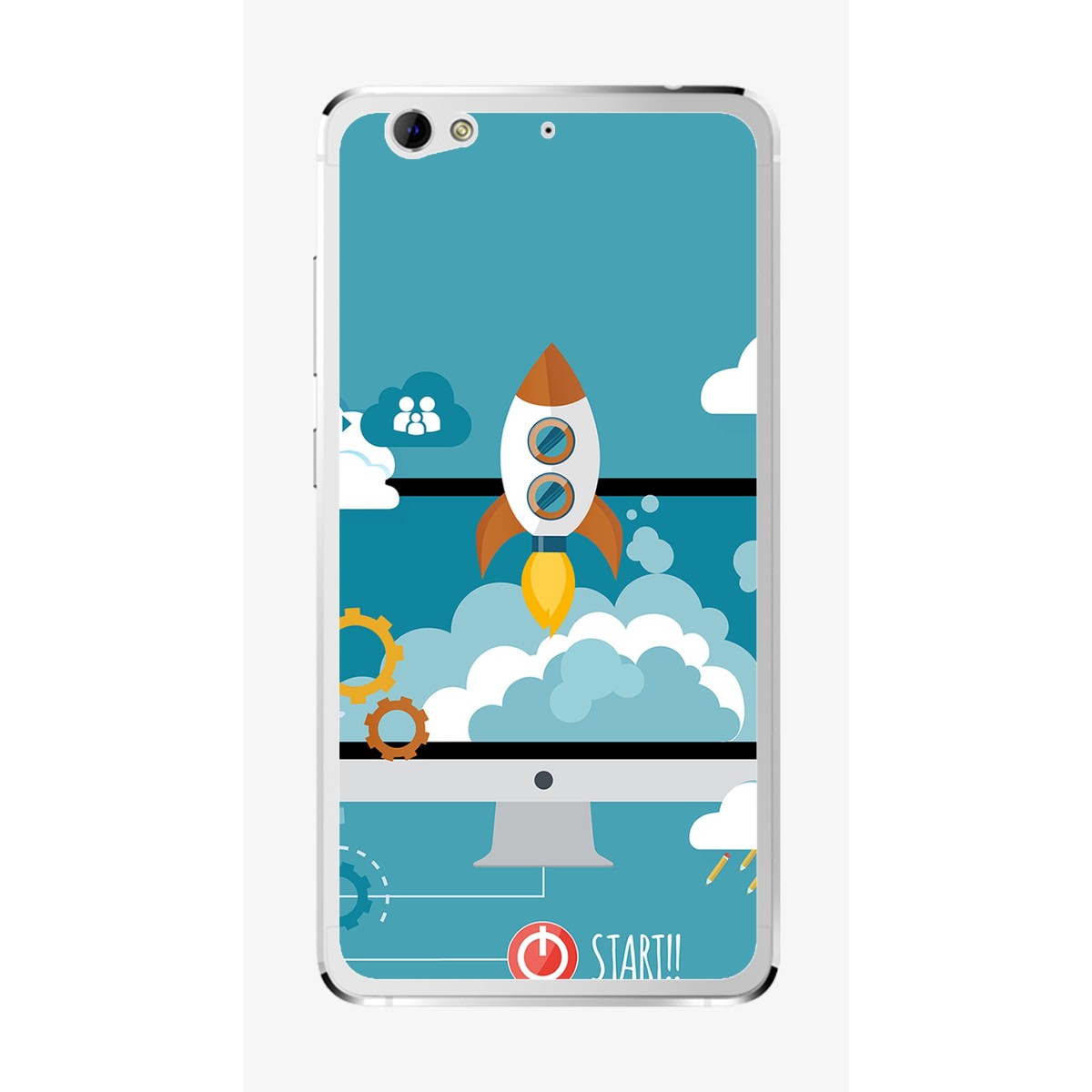 Funda Gel Tpu para Weimei We Plus Diseño Cohete Dibujos