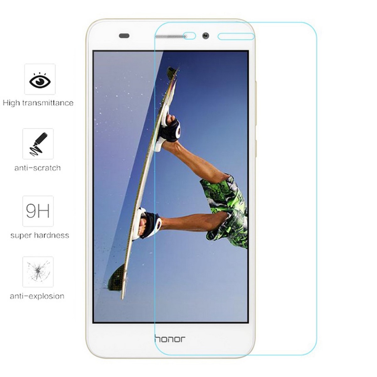 Protector Pantalla Cristal Templado para Huawei Y6 II / Honor 5A Vidrio