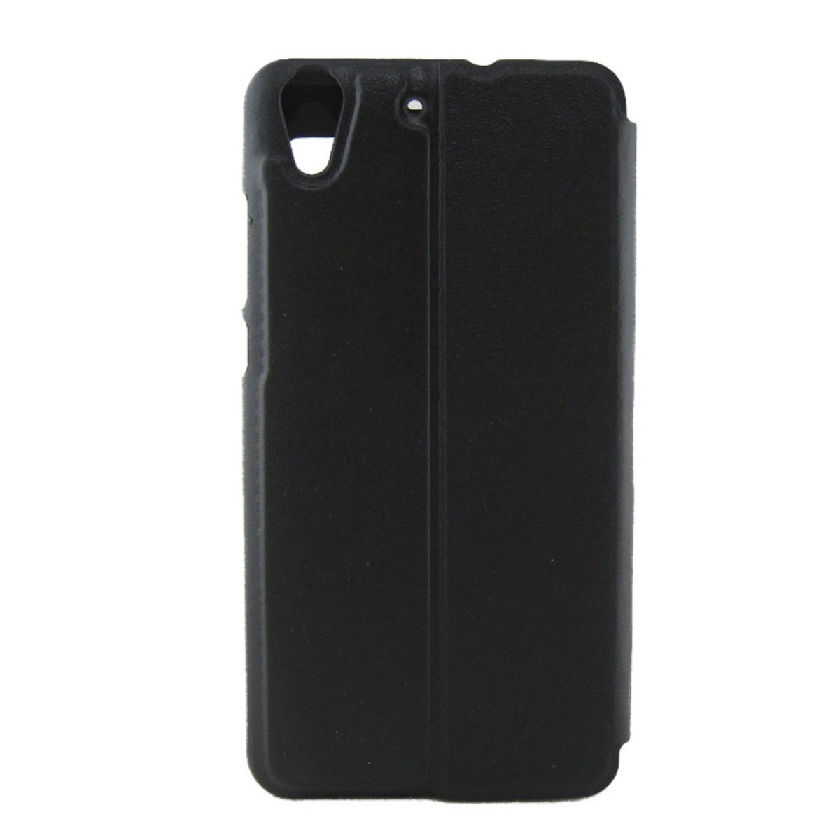 Funda Soporte Piel Negra Con Ventana para Huawei Y6 II / Honor 5A Flip Libro