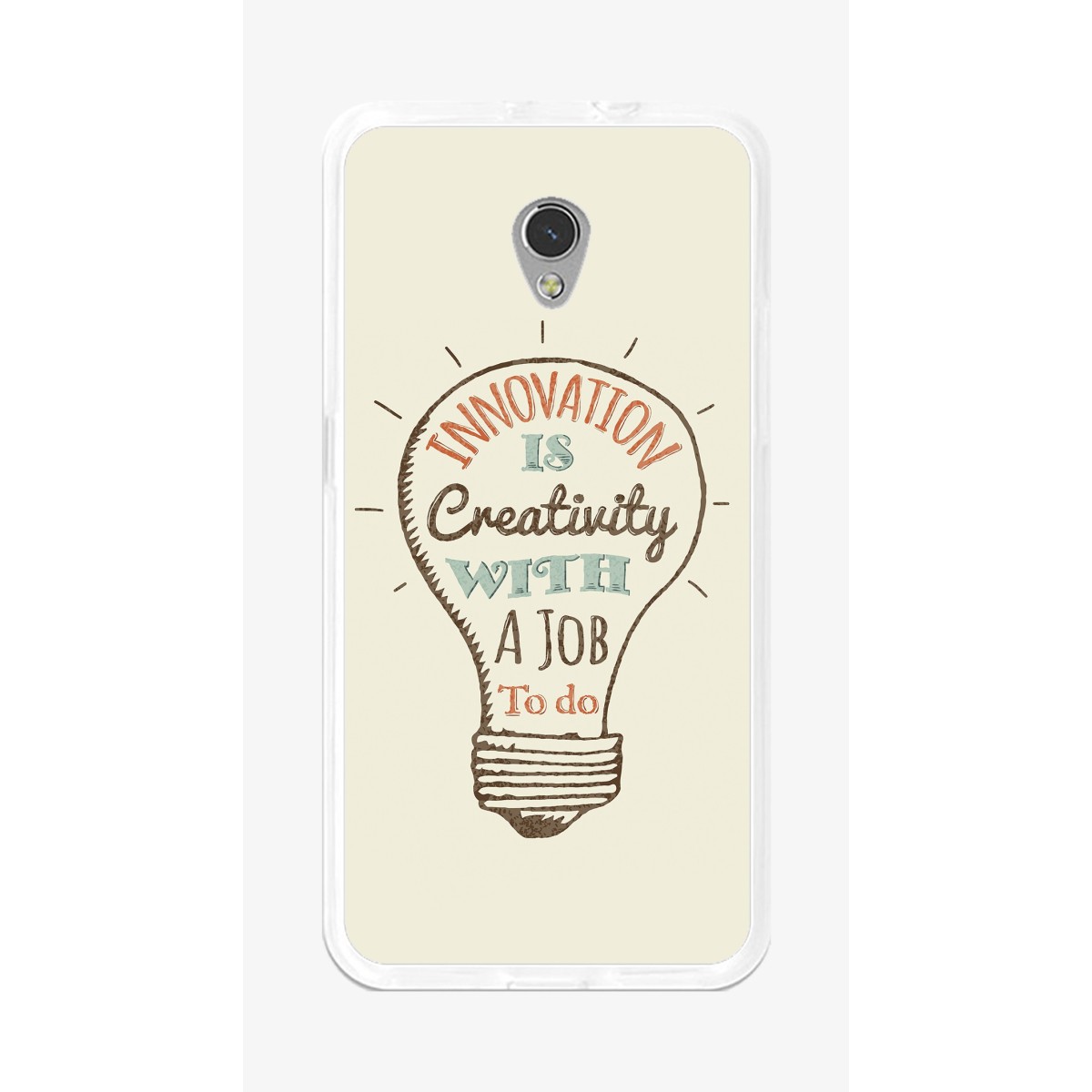 Funda Gel Tpu para Zte Blade V7 Diseño Creativity Dibujos