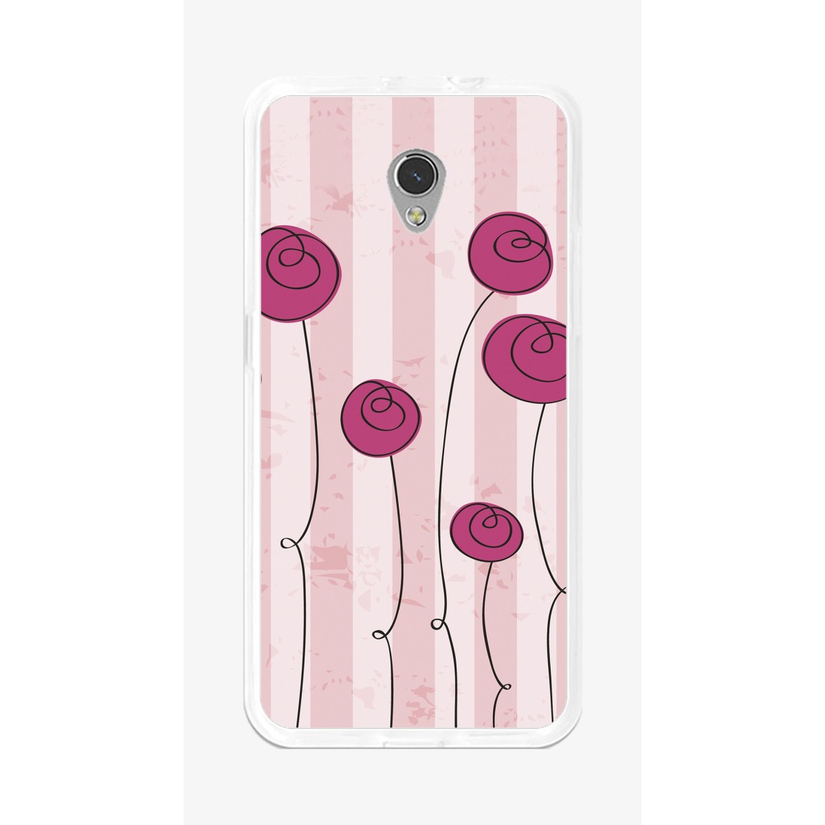Funda Gel Tpu para Zte Blade V7 Diseño Flores Vintage Dibujos