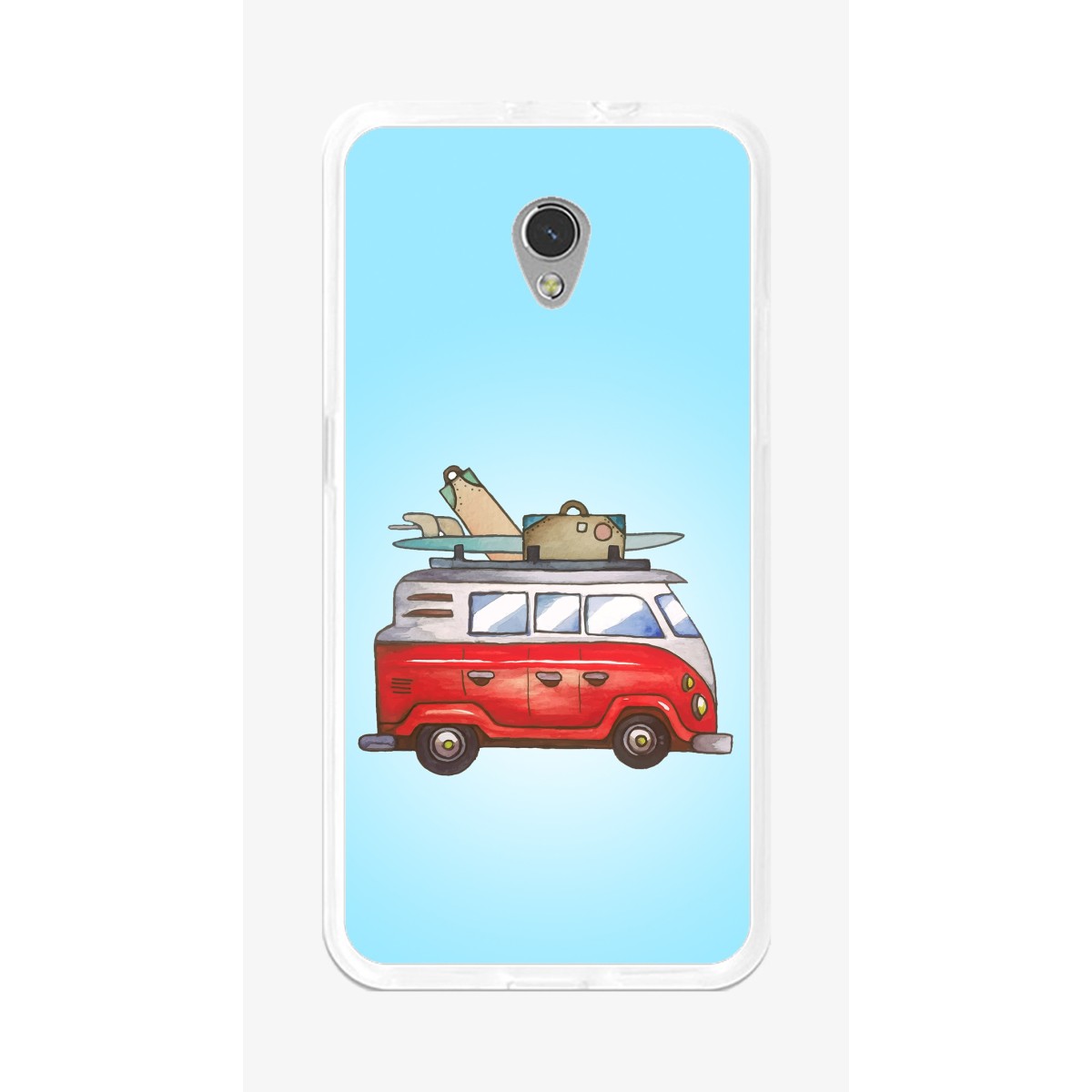Funda Gel Tpu para Zte Blade V7 Diseño Furgoneta Dibujos