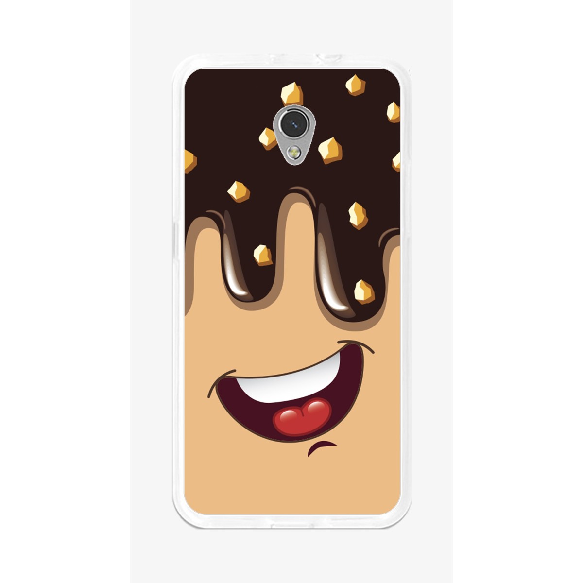 Funda Gel Tpu para Zte Blade V7 Diseño Helado Chocolate Dibujos