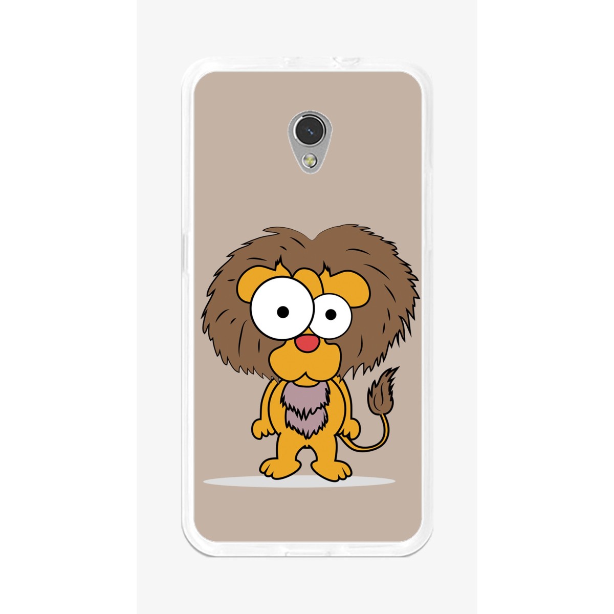 Funda Gel Tpu para Zte Blade V7 Diseño Leon Dibujos