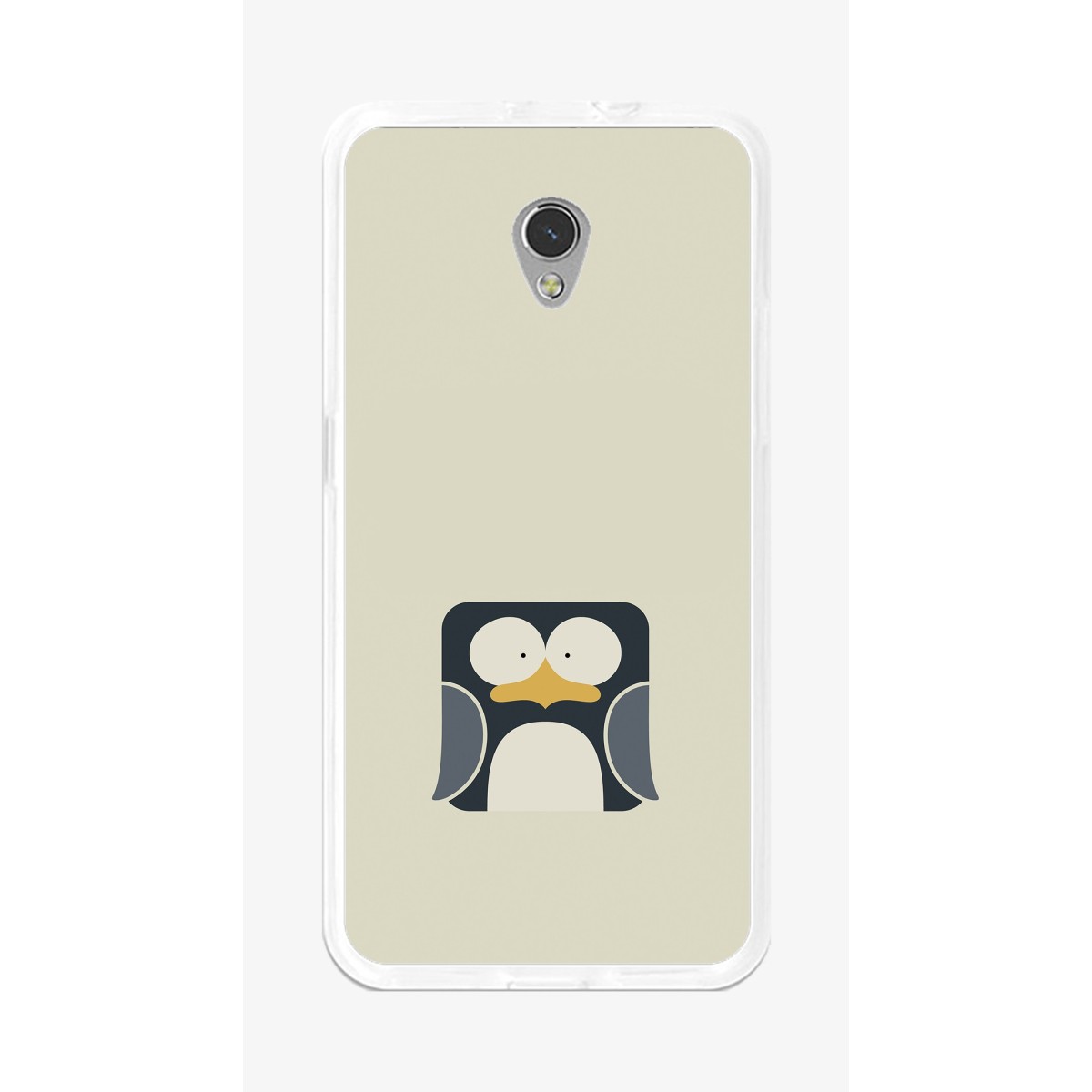 Funda Gel Tpu para Zte Blade V7 Diseño Pingüino Dibujos