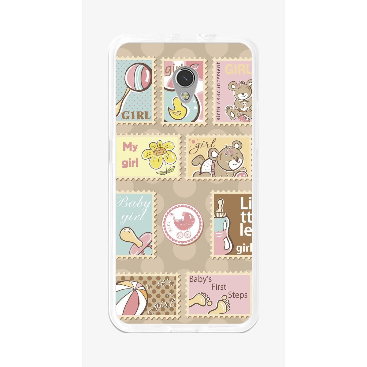 Funda Gel Tpu para Zte Blade V7 Diseño Sellos Dibujos