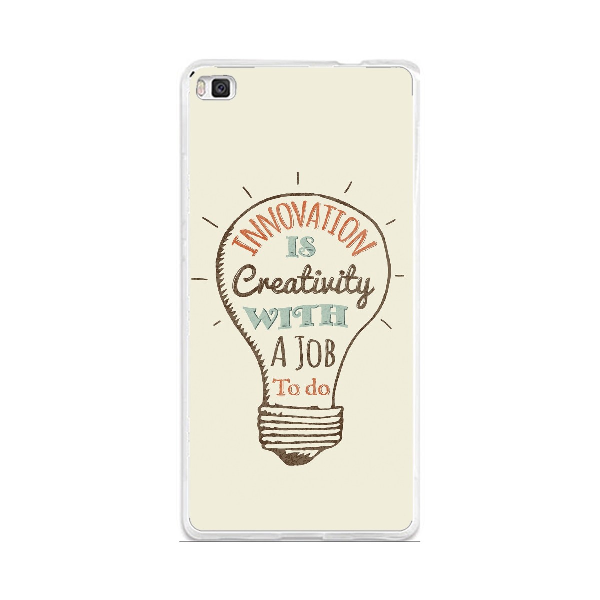 Funda Gel Tpu para Huawei P8 Lite Diseño Creativity Dibujos