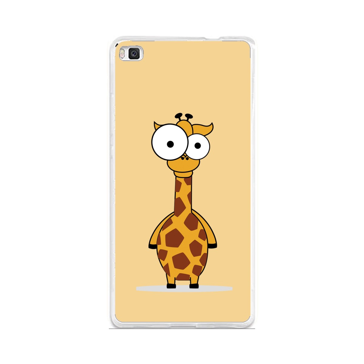 Funda Gel Tpu para Huawei P8 Lite Diseño Jirafa Dibujos