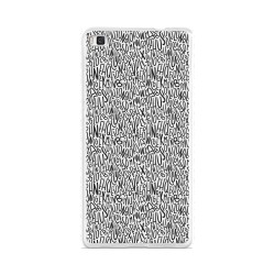 Funda Gel Tpu para Huawei P8 Lite Diseño Letras Dibujos