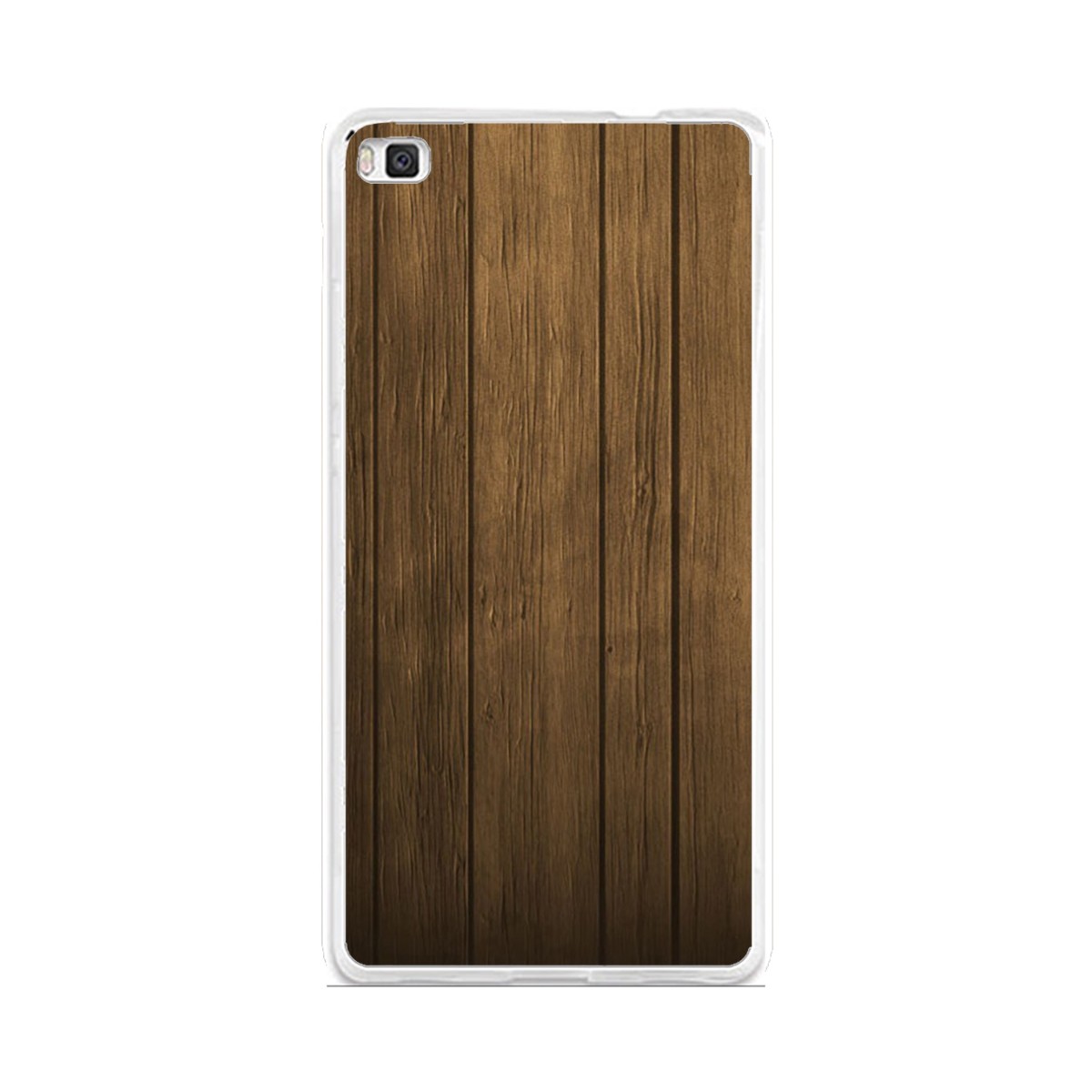 Funda Gel Tpu para Huawei P8 Lite Diseño Madera Dibujos