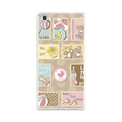 Funda Gel Tpu para Huawei P8 Lite Diseño Sellos Dibujos