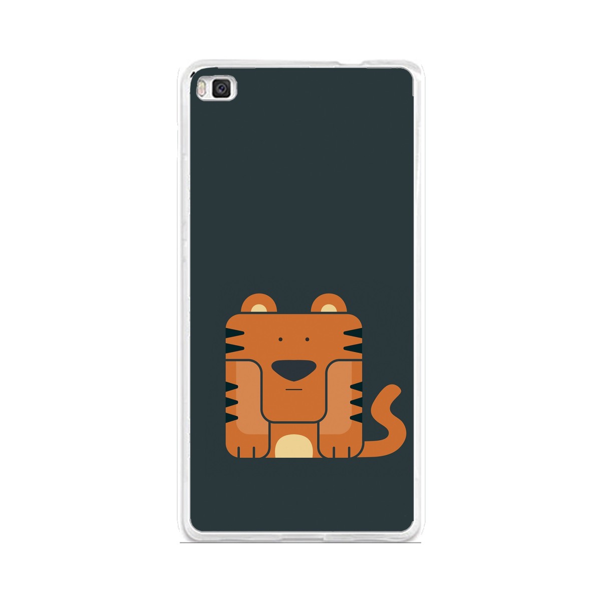Funda Gel Tpu para Huawei P8 Lite Diseño Tigre Dibujos