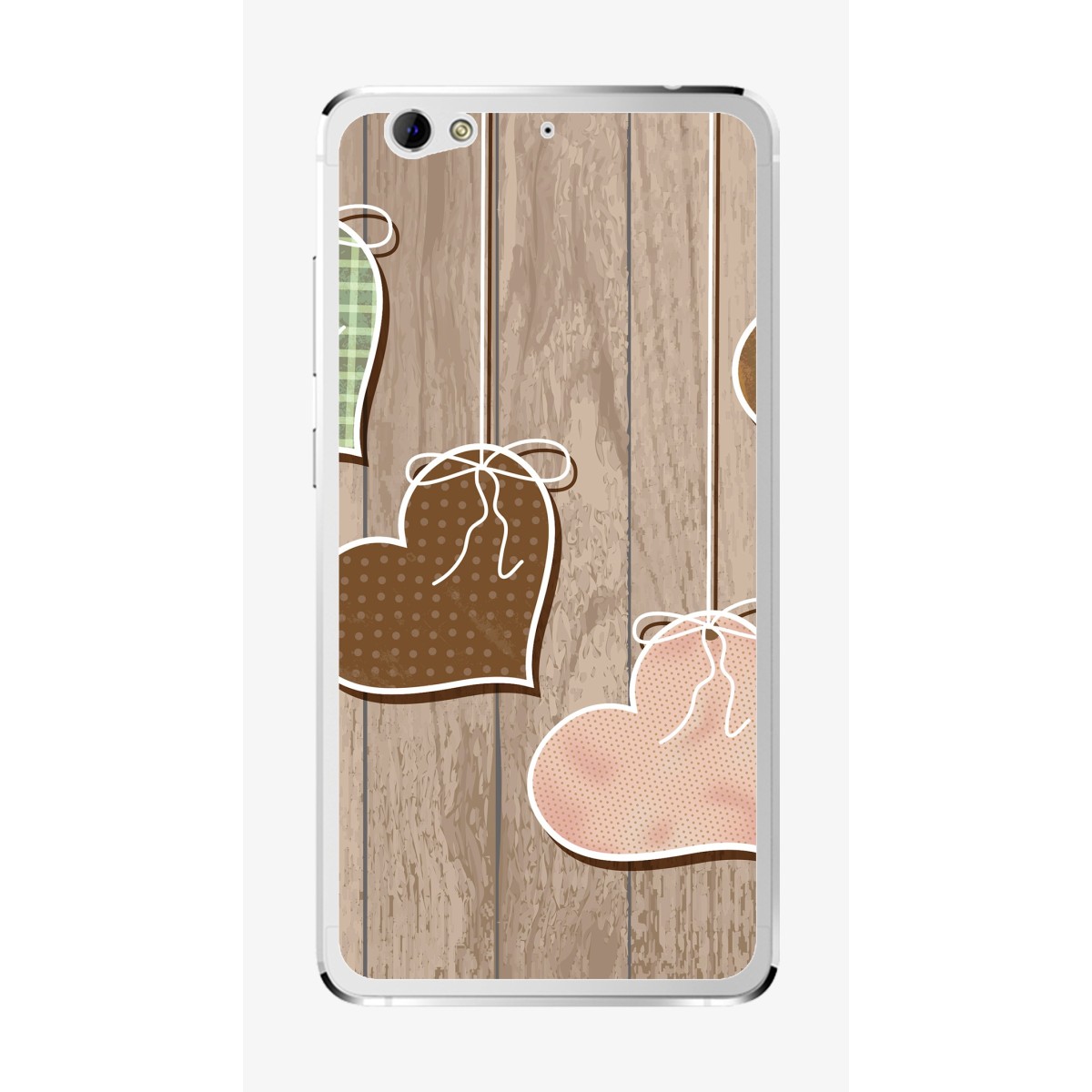 Funda Gel Tpu para Weimei We Plus Diseño Corazones Madera Dibujos