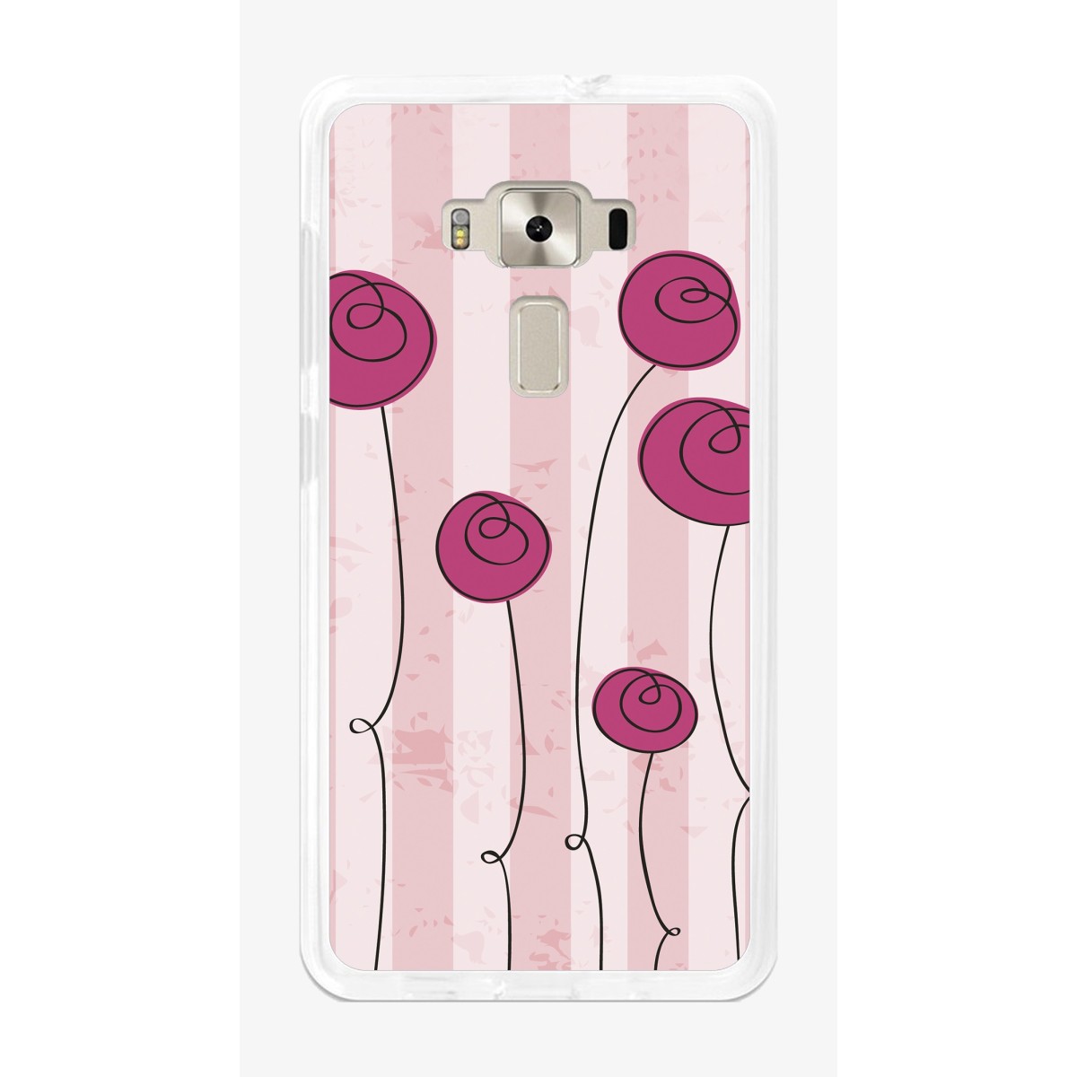 Funda Gel Tpu para Asus Zenfone 3 5.5" Ze552Kl Diseño Flores Vintage Dibujos