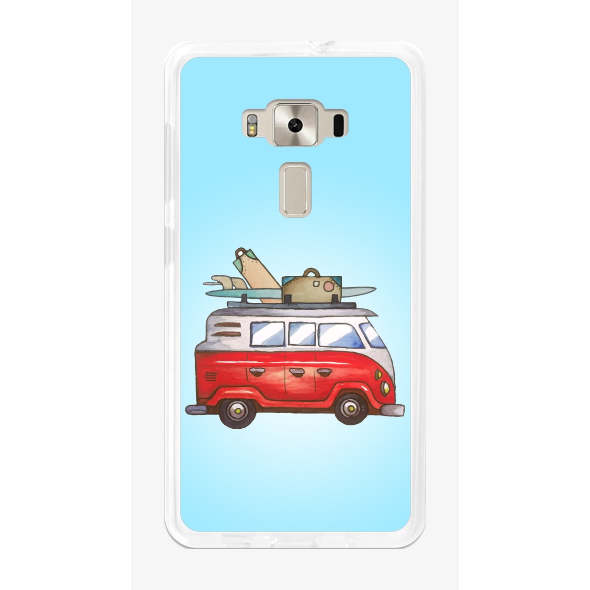 Funda Gel Tpu para Asus Zenfone 3 5.5" Ze552Kl Diseño Furgoneta Dibujos