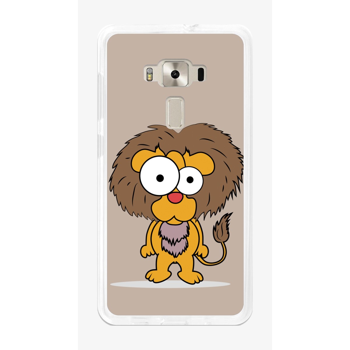 Funda Gel Tpu para Asus Zenfone 3 5.5" Ze552Kl Diseño Leon Dibujos