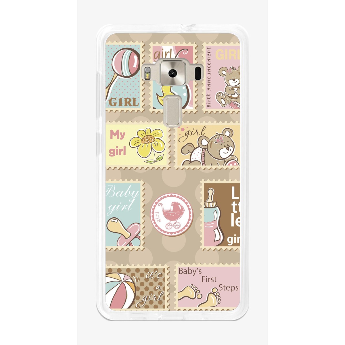 Funda Gel Tpu para Asus Zenfone 3 5.5" Ze552Kl Diseño Sellos Dibujos