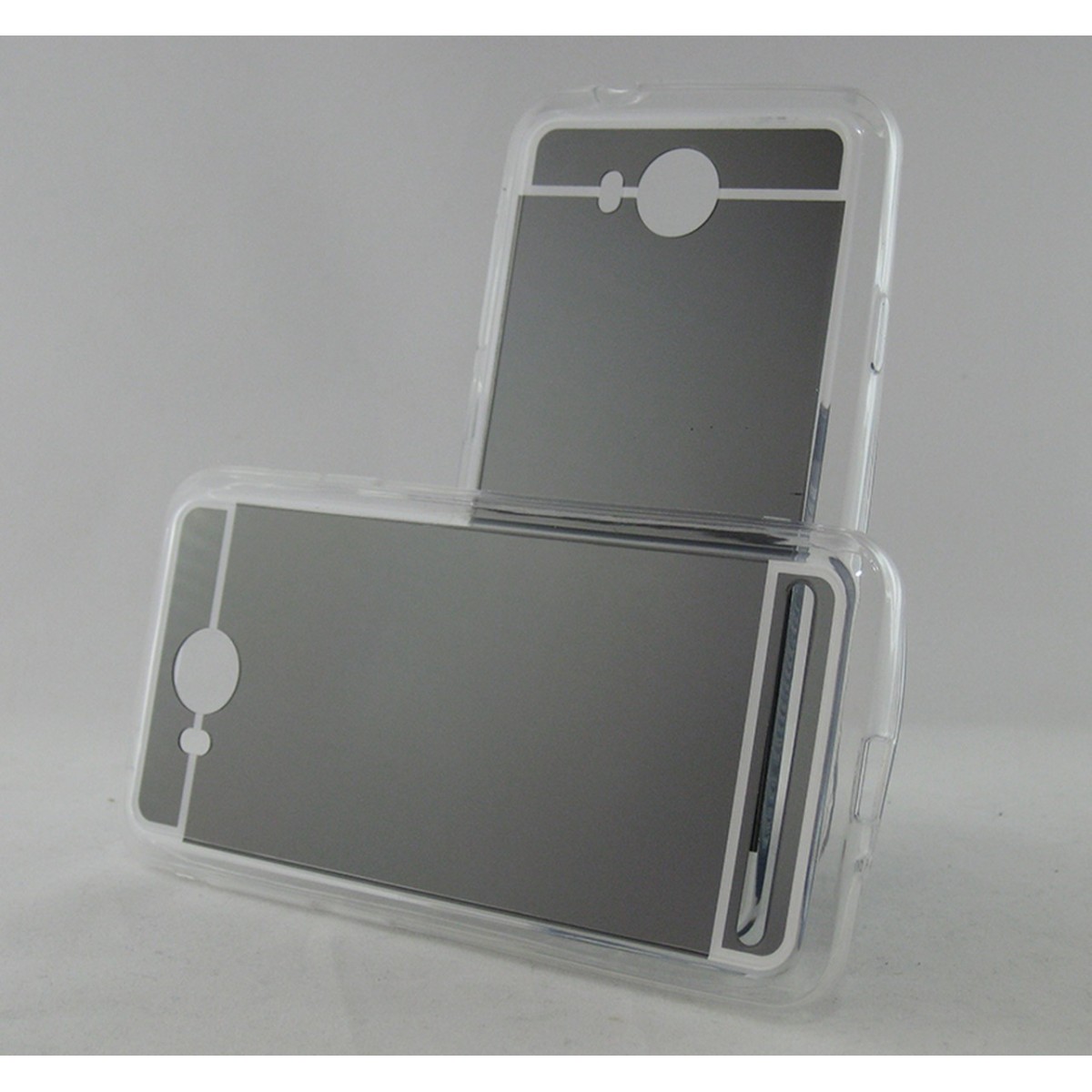 Funda Gel Tpu Efecto Espejo Gris para Huawei Y3 II