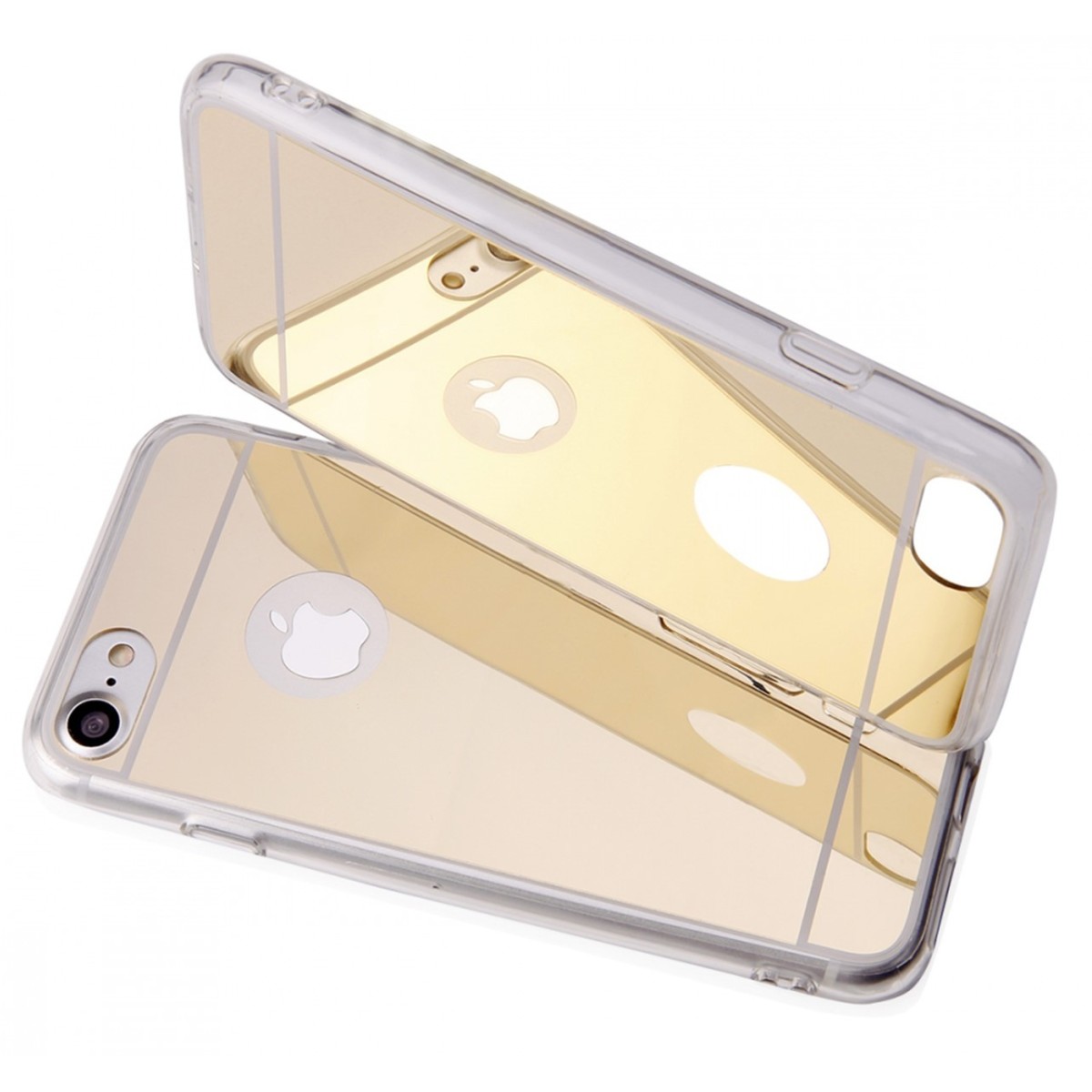 Funda Gel Tpu Efecto Espejo Dorada para Iphone 7 Plus / 8 Plus