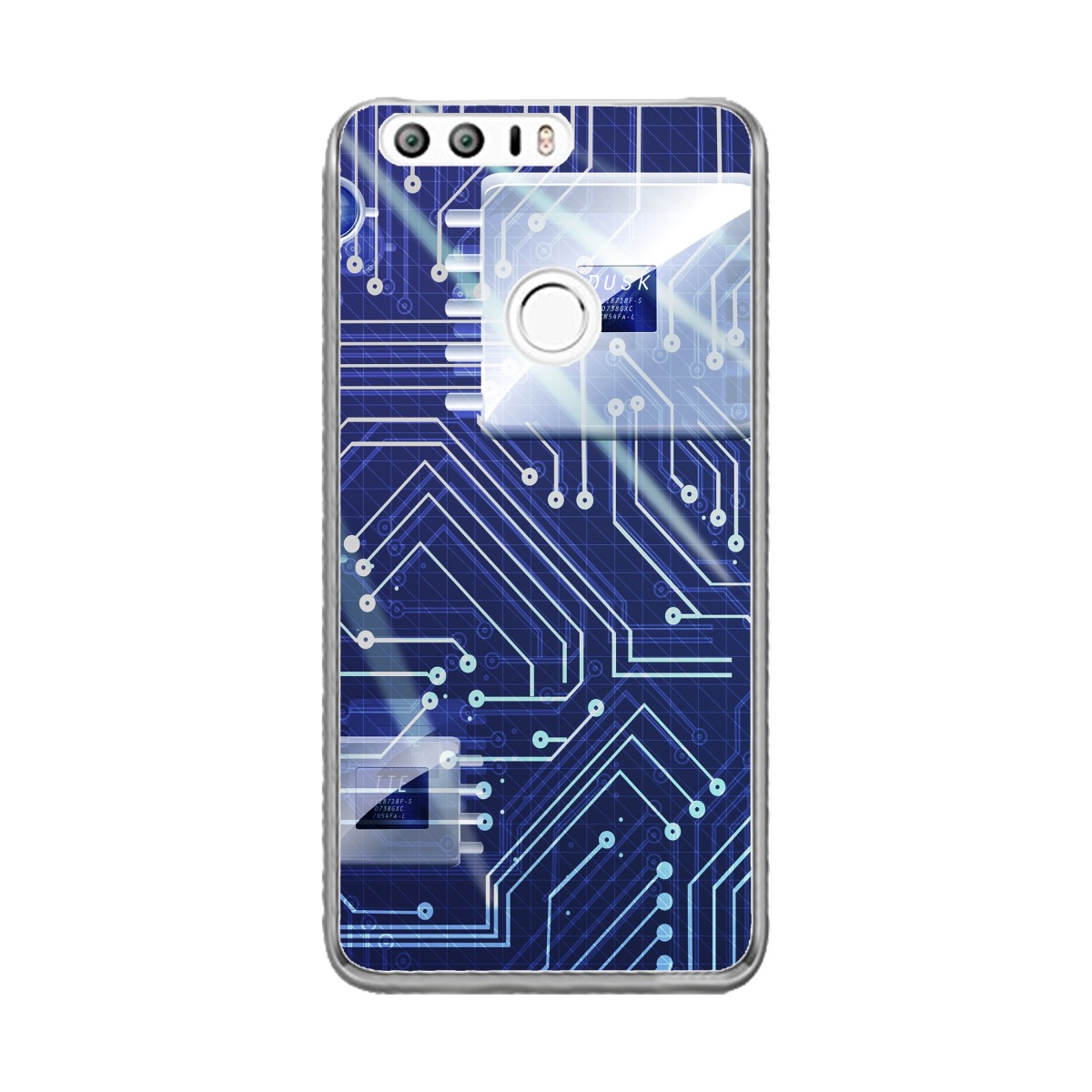 Funda Gel Tpu para Huawei Honor 8 Diseño Circuito Dibujos