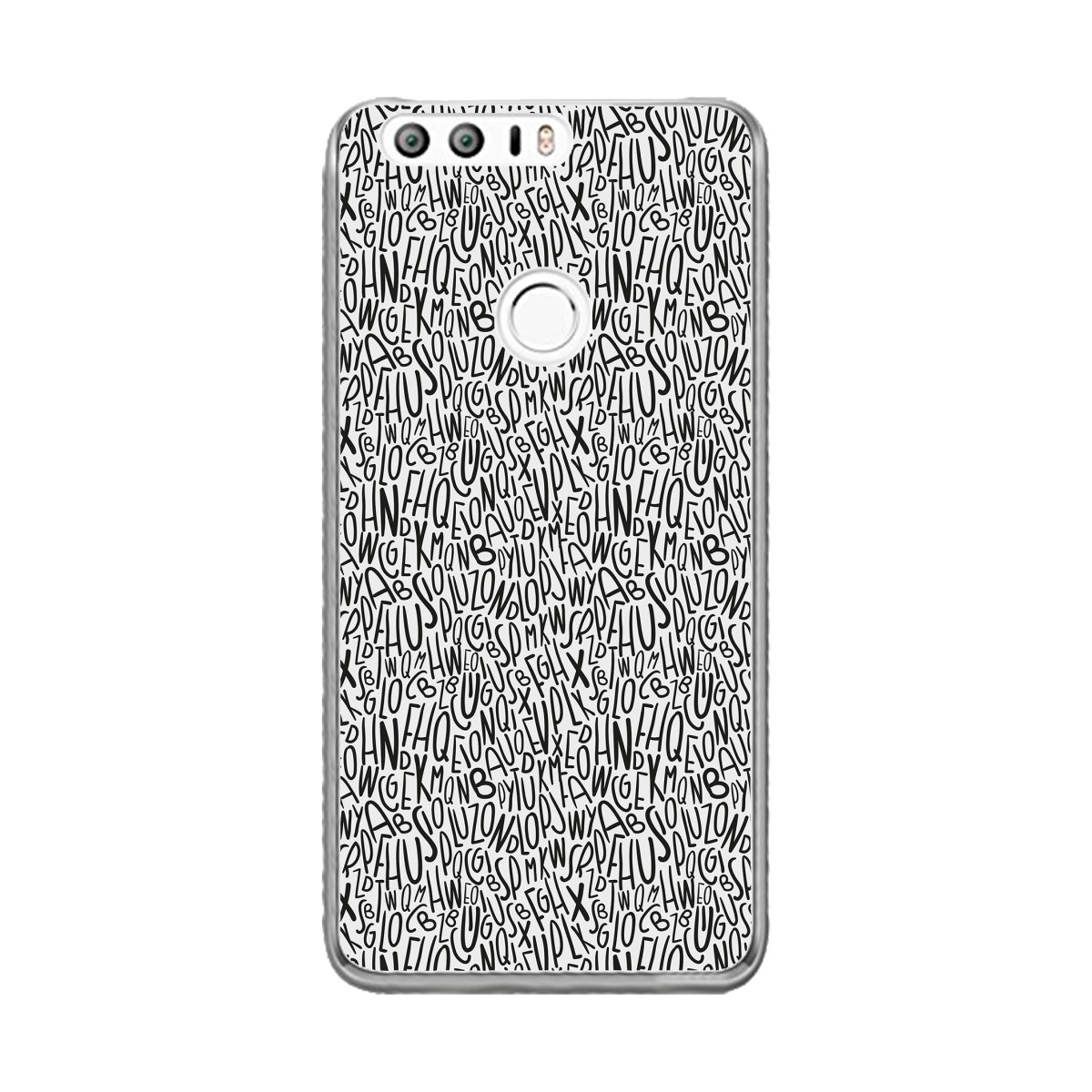 Funda Gel Tpu para Huawei Honor 8 Diseño Letras Dibujos
