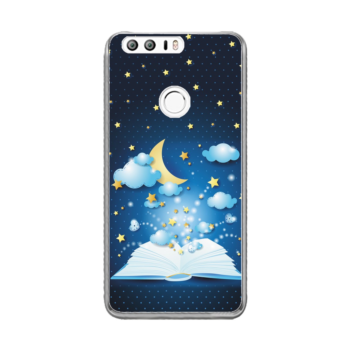 Funda Gel Tpu para Huawei Honor 8 Diseño Libro-Cuentos Dibujos