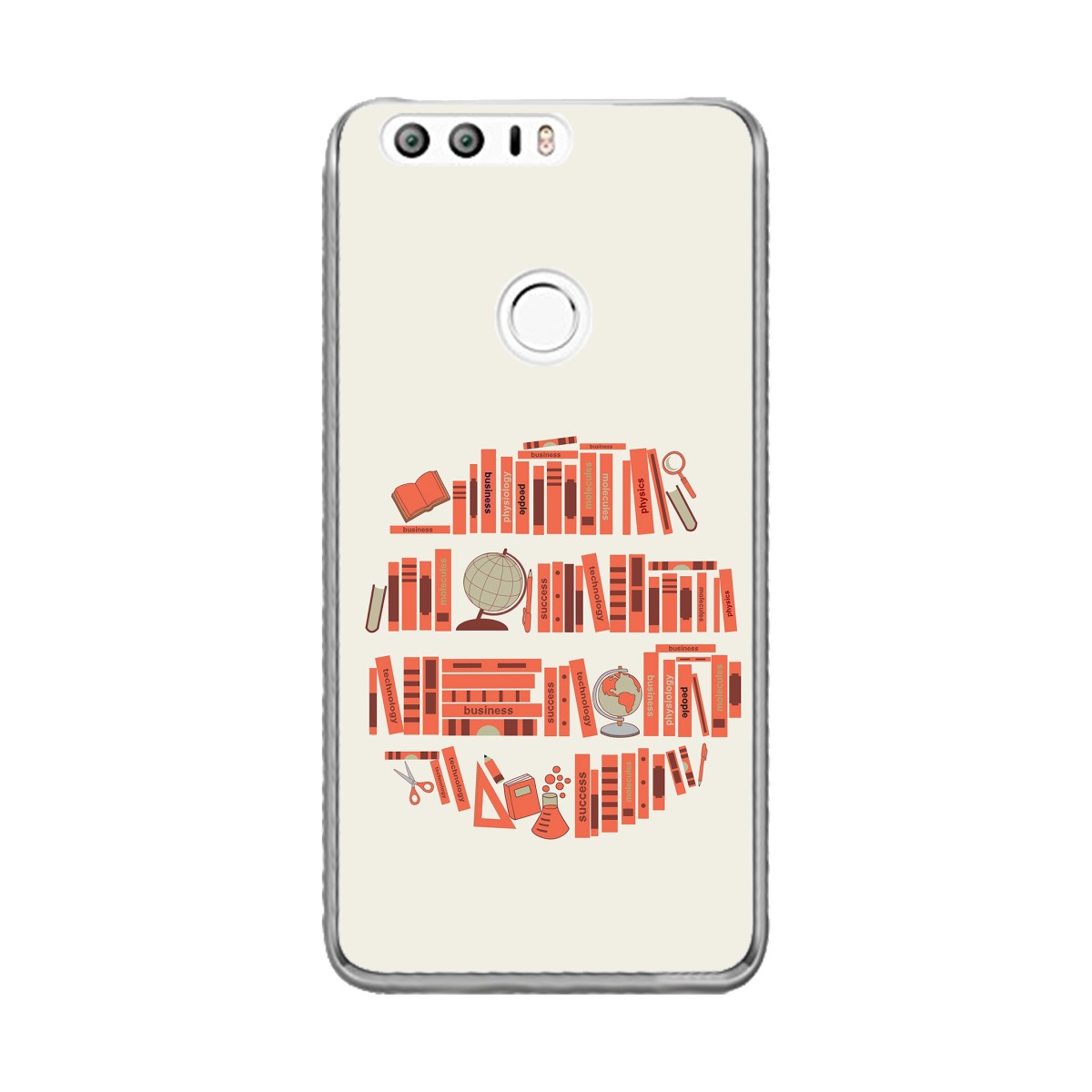 Funda Gel Tpu para Huawei Honor 8 Diseño Mundo-Libro Dibujos