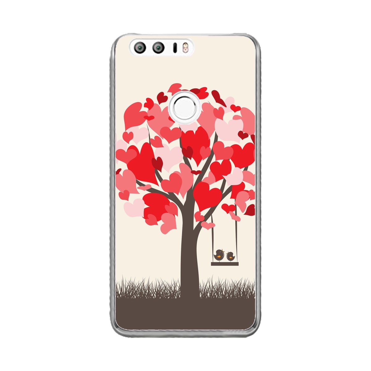 Funda Gel Tpu para Huawei Honor 8 Diseño Pajaritos Dibujos