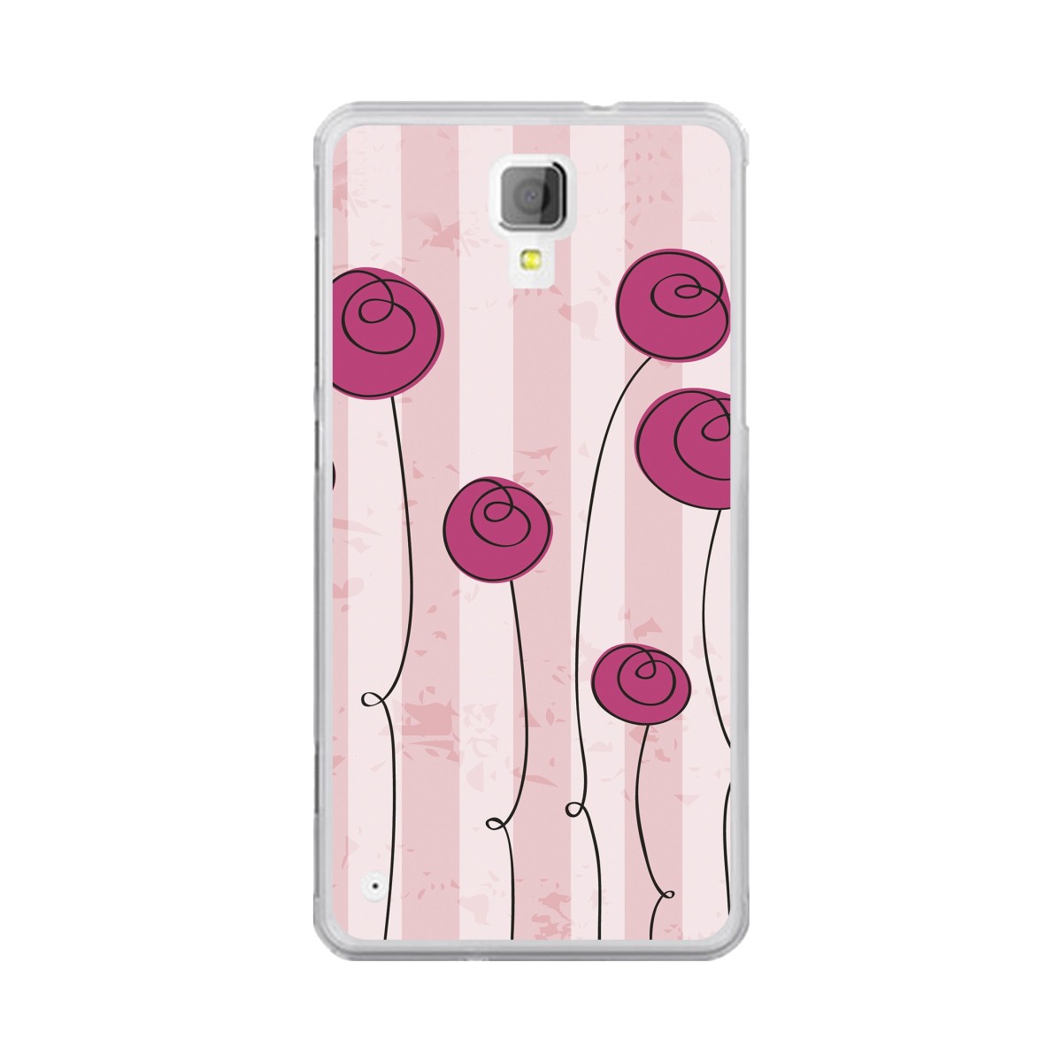 Funda Gel Tpu para Hisense C20 King Kong II Diseño Flores Vintage Dibujos