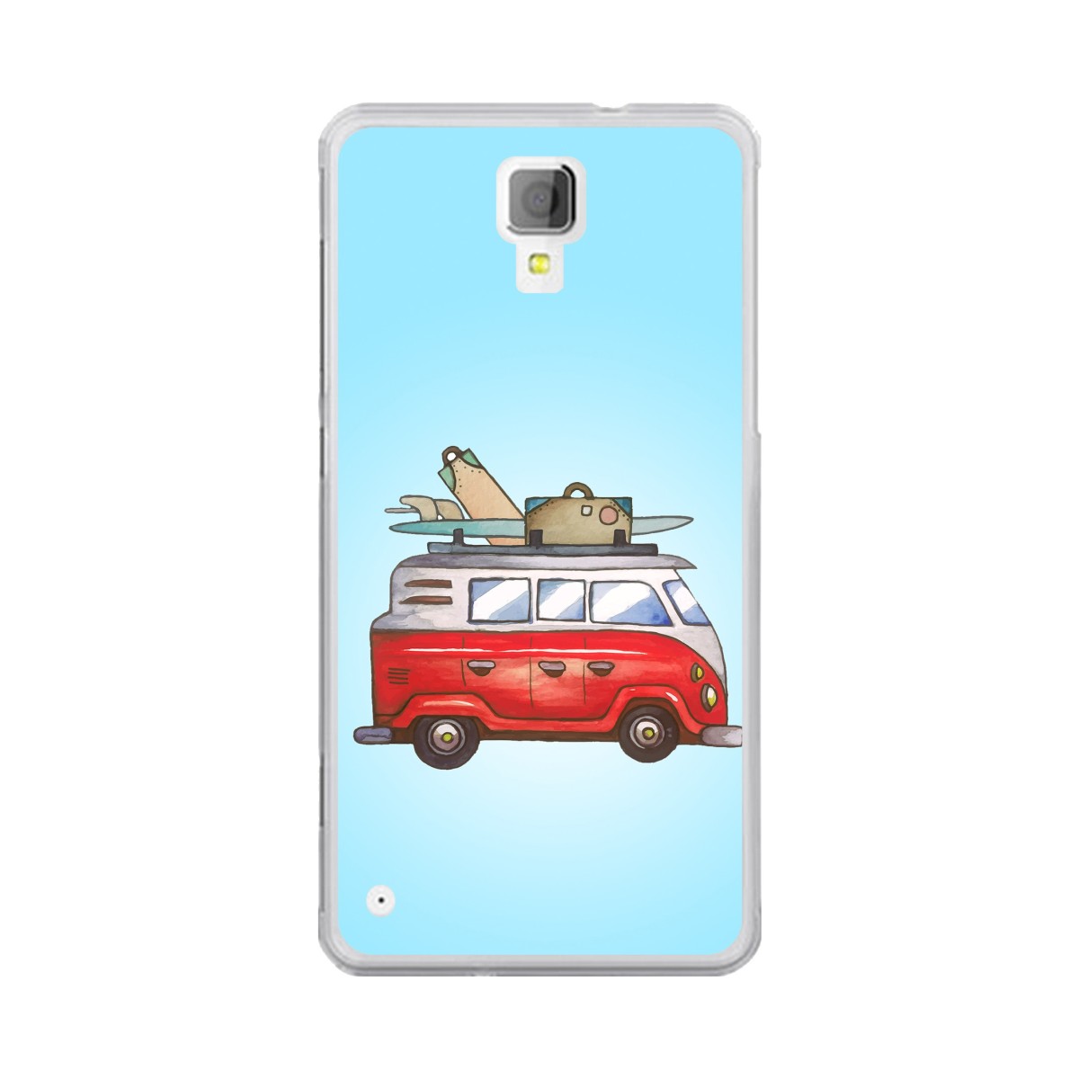 Funda Gel Tpu para Hisense C20 King Kong II Diseño Furgoneta Dibujos