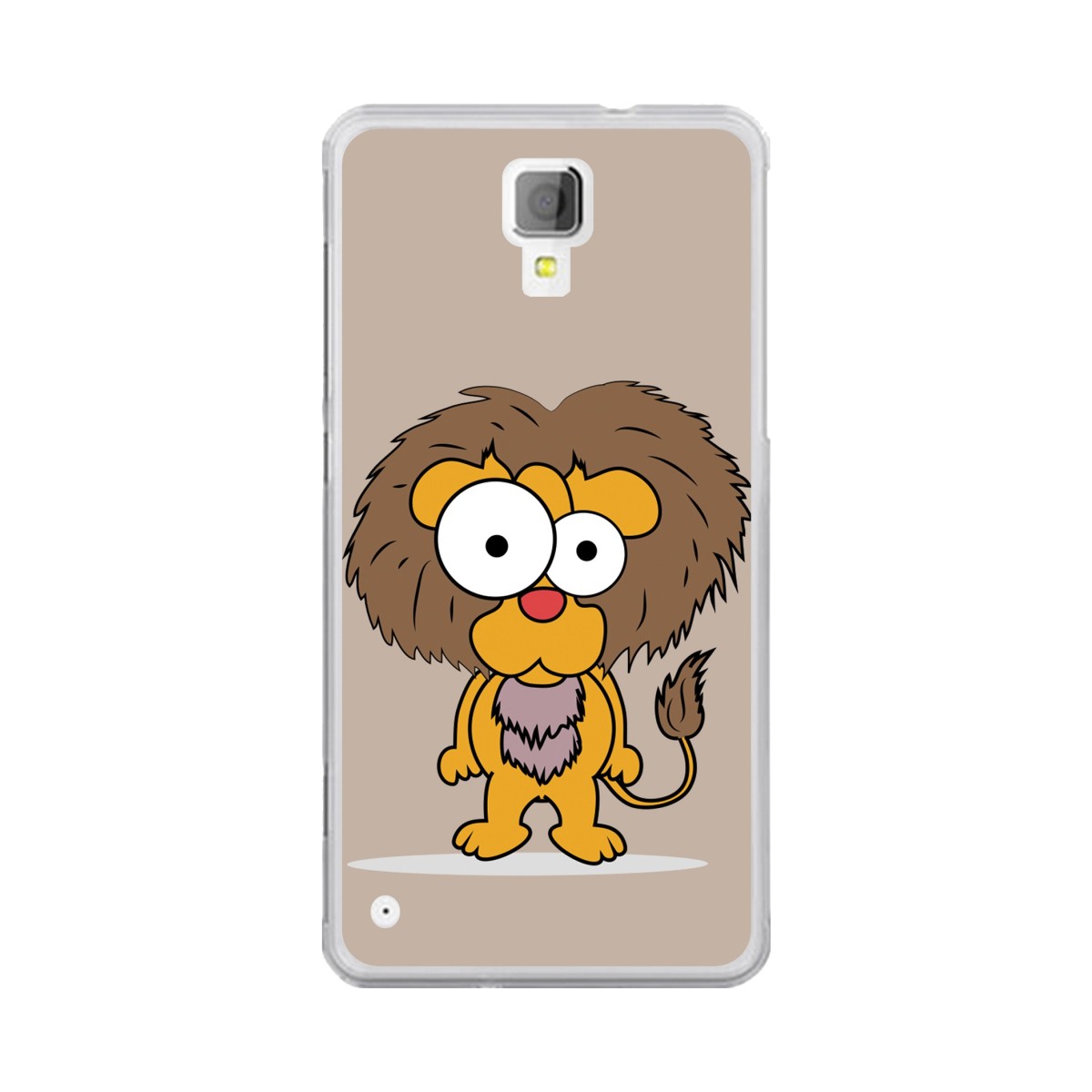 Funda Gel Tpu para Hisense C20 King Kong II Diseño Leon Dibujos