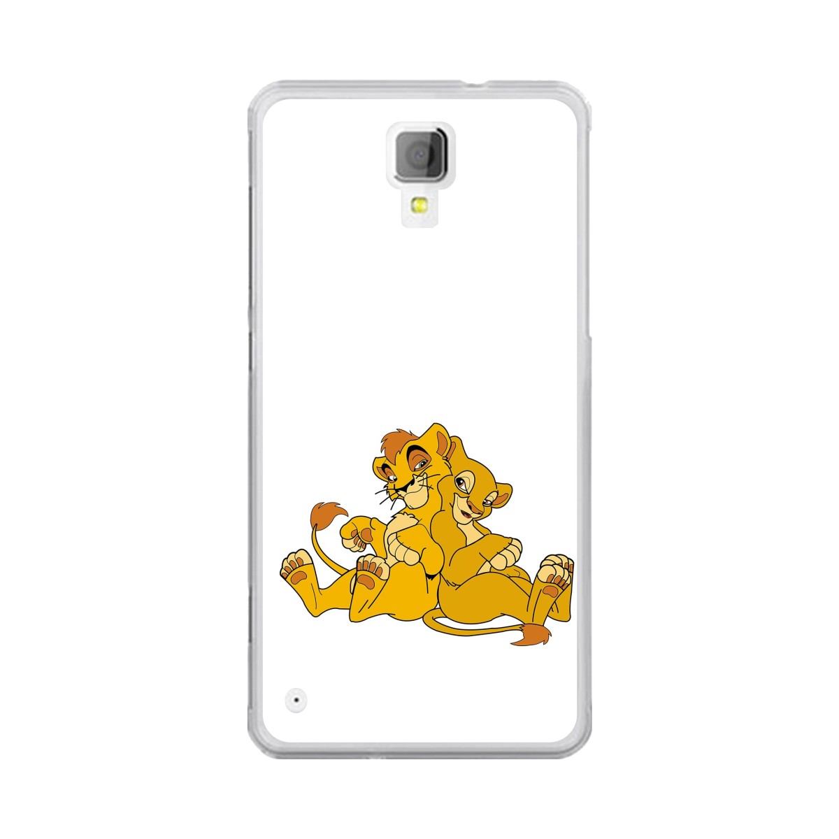Funda Gel Tpu para Hisense C20 King Kong II Diseño Leones Dibujos