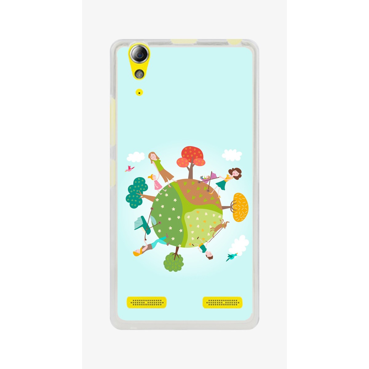 Funda Gel Tpu para Lenovo K3 / K30-W Diseño Familia Dibujos
