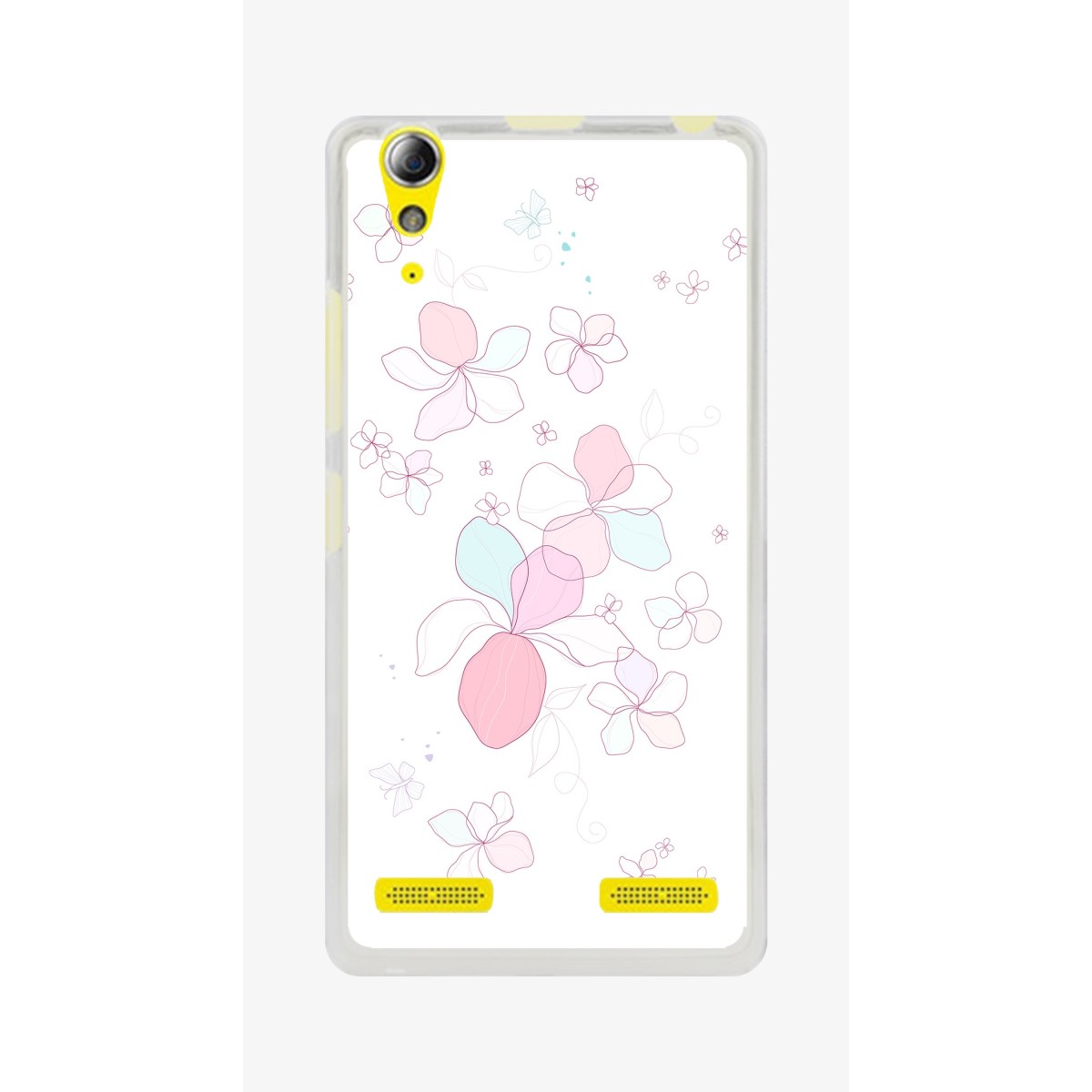 Funda Gel Tpu para Lenovo K3 / K30-W Diseño Flores-Minimal Dibujos