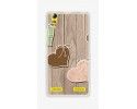 Funda Gel Tpu para Lenovo K3 / K30-W Diseño Corazones Madera Dibujos