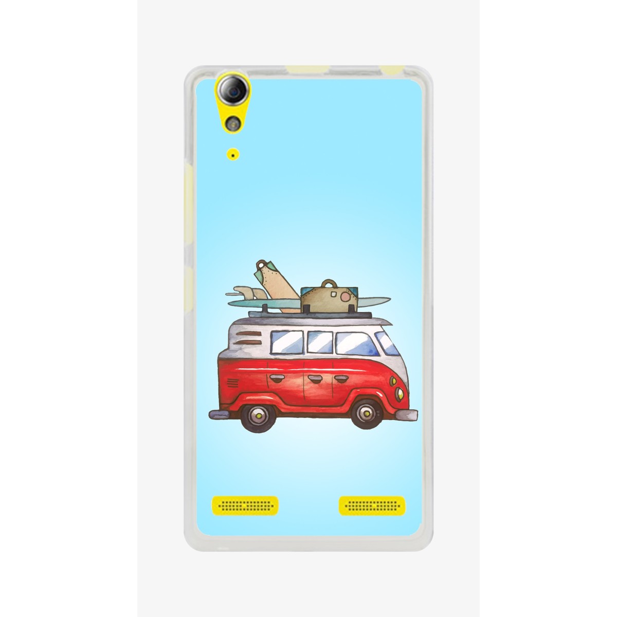 Funda Gel Tpu para Lenovo K3 / K30-W Diseño Furgoneta Dibujos