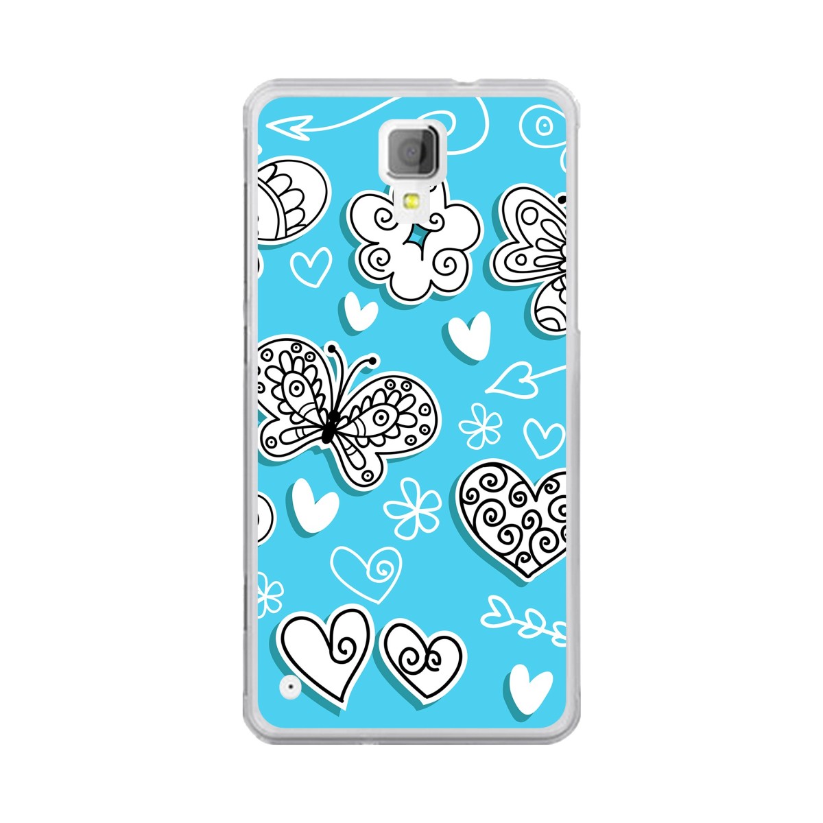 Funda Gel Tpu para Hisense C20 King Kong II Diseño Mariposas Dibujos