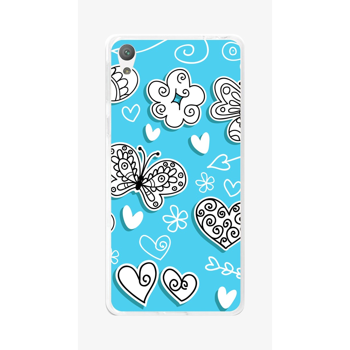 Funda Gel Tpu para Sony Xperia E5 Diseño Mariposas Dibujos