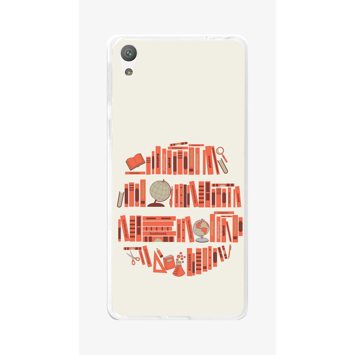 Funda Gel Tpu para Sony Xperia E5 Diseño Mundo-Libro Dibujos