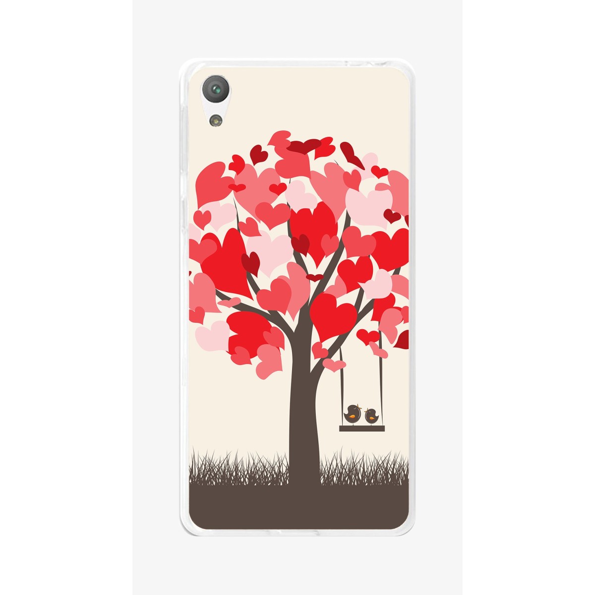 Funda Gel Tpu para Sony Xperia E5 Diseño Pajaritos Dibujos