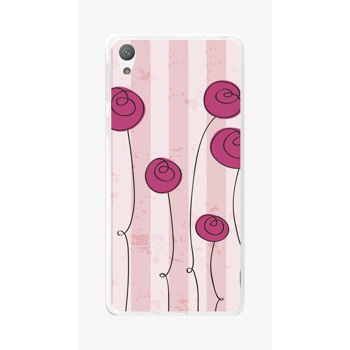 Funda Gel Tpu para Sony Xperia E5 Diseño Flores Vintage Dibujos